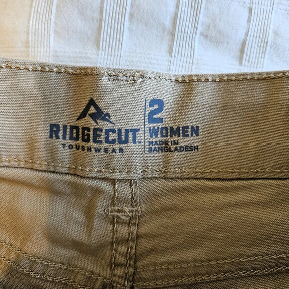 Ridgecut Womens Roll Up Toughwear Flex Khaki Work Shorts Size 2 - Picture 7 of 7